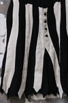 ARCHIVIO J.M.Ribot Striped Cropped Casual Pants Italy Artisan AJM-AWPA32/BL/STRIPES*-WHITE/BLACK
